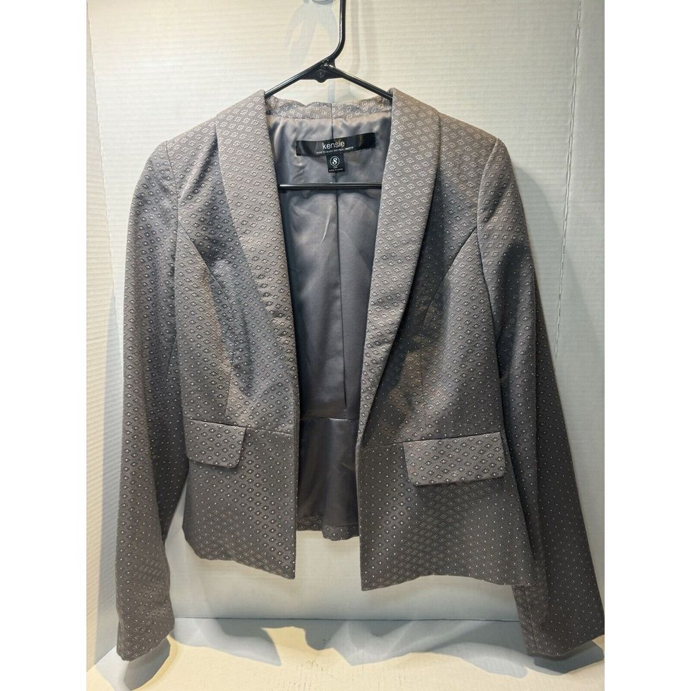 Kensie Women's lightweight work blazer jacket Gray small